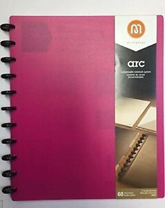 Staples Arc Customizable Notebook System 60 sheets (PINK) 8.5 x 11 Inches
