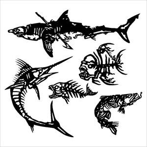 DXF CDR  File For CNC Plasma Laser Cut - Zombie Fishes Lot