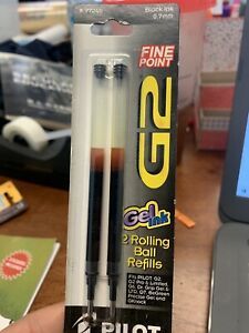Pilot G2 Gel Ink Refill, 2-Pack for Rolling Ball Pens, Fine Point, Black (77240)