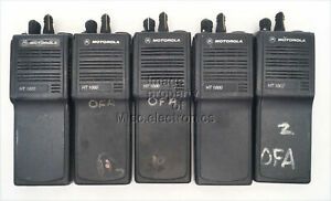 5 Motorola HT1000 Two Way Radios UHF 16 Channel Radio Only H01RDC9AA3DN Lot A