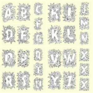 3*4inches 26 Alphabet Flower Clear Stamps for DIY Scrapbooking Crafts Making Dec