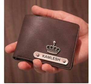 Birthday Gift Wallet For Men Blue Brown &amp; Black Colour (Choose Any Logo &amp; Name