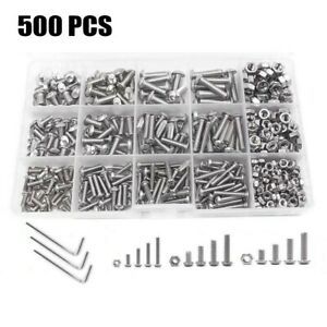 Hexagon Socket Screw 500PCS/Set BOLTS Communication Products Durable New