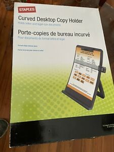 STAPLES CURVED DESKTOP COPY HOLDER LETTER AND LEGAL SIZE DOCUMENTS