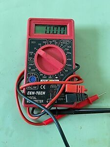 2 Used Cen-Tech 7 Function Digital Multimeter both working and battery life