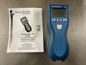 Monarch PT99 Non contact Tachometer Pocket Tach 99 RPM with Batteries manual