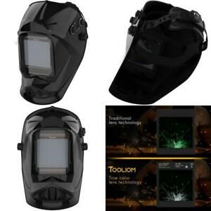 Tooliom Large Viewing 3.94&#034;X3.67&#034; Welding Helmet Auto Darkening 4 Arc Sensor For