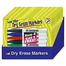 Charles Leonard LEO76840ST Dry Erase Markers Set Display