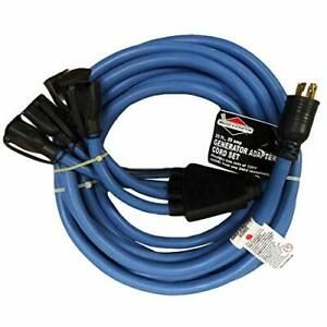 Briggs and Stratton 25-Foot 20 Amp Generator Adapter Power Cord Set 5-20P/R 4...