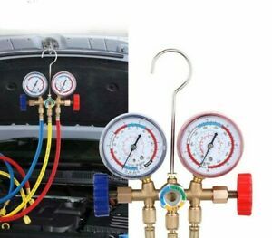Air Condition Manifold Gauge Power Device Charging Testing Hoses Hook Equipment