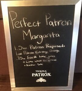 Patron Dry Erase Menu Board Silver 40” x 28” Silver Framed Hangable