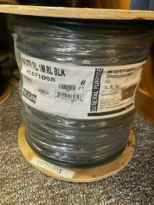 GENESIS 41571008 18/4 STRANDED UNSHIELDED CABLE,BLACK 1000FT SPOOL