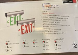 Red LED Edge Lit Exit Emergency Light Sign - ELRT-R
