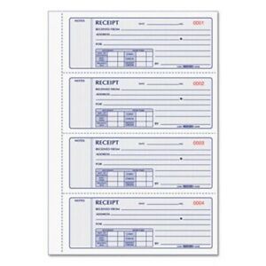 Rediform Money Receipt Book, Triplicate with Carbons, 200 Sets (RED8K808)