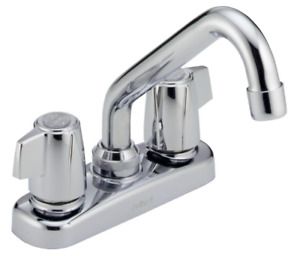 Delta 2133LF 2 Two-handle Classic 4&#034;CC laundry faucet in Chrome