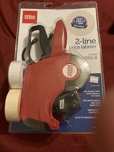 OFFICE DEPOT TWO LINE PRICE LABELER OD02-8 Brand New $20