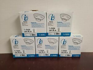 Lot Of 5 System Sensor 2WTA-B Smoke Detectors       (Untested! USED, Sold As Is)