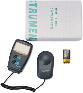 Beslands Digital Luxmeter Digital Illuminance Light Meter Luxmeter with LCD Disp