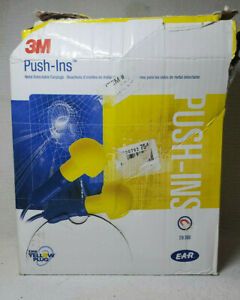3M™ Push-Ins™  2 Earplugs 318-3000 Corded Per Poly Bag Box Of 200