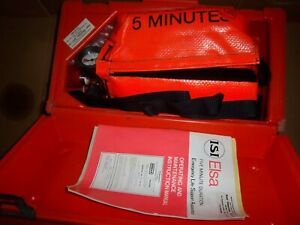 ELSA 5 Minute Emergency Escape AIR Cylinder Hood and Mountable Case SCBA scott