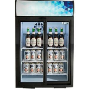 Countertop Display Refrigerator w/ Sliding Door Merchandiser Cooler 3.6 cu. Ft