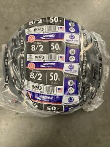 8/2 Southwire W/GR 50&#039; FT ROMEX INDOOR ELECTRICAL WIRE MADE IN USA