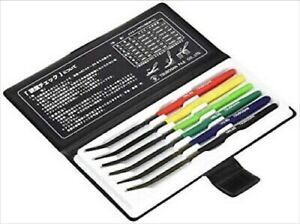 TSUBOSAN MA00600 Hardness Tester Checker File HRC40-HRC65 Set of 6 colorful Red