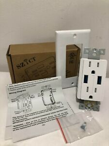 SZICT High Speed Type A USB Chargers15/20A Duplex Tamper Resistant Receptacle
