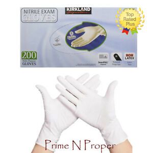 KIRKLAND Multipurpose Nitrile Exam GLOVES Powder Latex free Medium