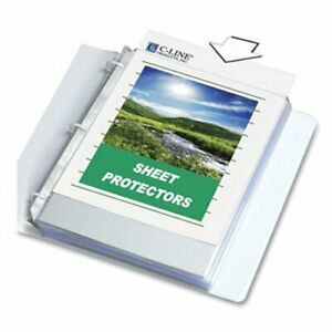 C-Line Biodegradable Sheet Protectors, Clear, 11 x 8 1/2, 100 Sheets (CLI62617)