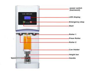 110V Can Sealer Can Sealing Machine Manual Tin Can Sealer for 30-185mm Cans Seal