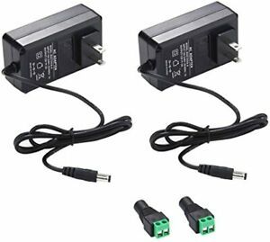 12V 2A Power Supply AC Adapter, AC 100-240V to DC 12 Volt Transformers, 2.1mm