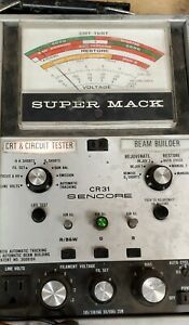 Sencore Cr31 Super Mack CRT Tester &amp; Beam Builder HV probes setup manual used