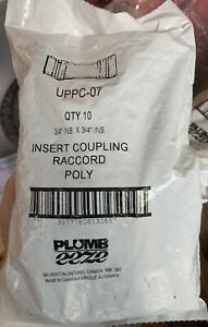 Boshart 3/4 In. Polypropylene Insert Coupling UPPC-07 Two Packs of 10 (20 Total)