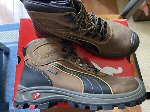 Mens Puma comp toe work boot, NEW, size11, WP,EH,Brown