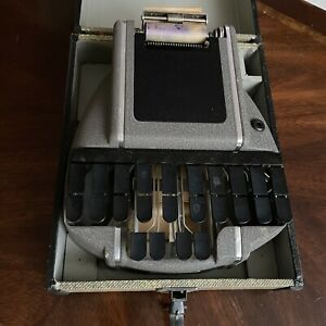 Vintage Stenograph w/Hard Case By Stenographic Machines, Inc Standard Model, USA