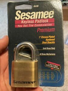 Sesamee K436 Resettable 4 Dial Combination Brass Padlock Premium Lock