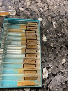 12 Pcs Prepared Microscope Slides Set Specimen For Student Basic Biology