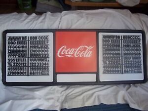 New! 4ft Coca-Cola Menu Board w/2 sets of coke letters &amp; numbers &amp; symbols!