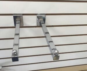 12” Chrome Faceout for Slatwall/Grid Retail Store Fixtures 100 Count