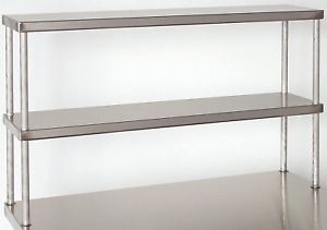 Tarrison DOS1260 Heavy Duty 18 Gauge Stainless Steel Top Double Work Table Overs