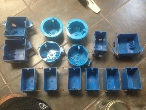 Mixed lot of 14 carlon pvc nail-on switch box&#039;s for sale