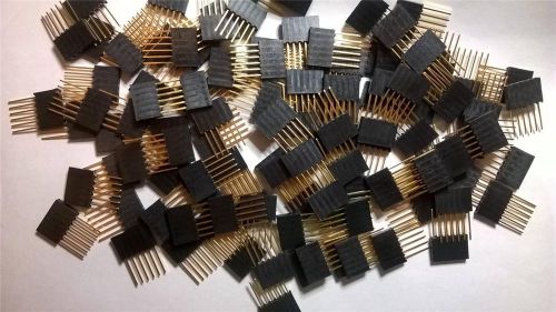Aa41     lot of  115 pcs  1124-06g socket strip 6 pos gold contacts 0.100&#034; pitch for sale