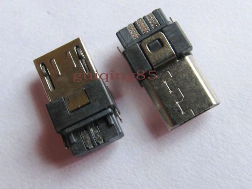 5 pcs micro male usb b 5 pins jack / socket connector new diy for sale