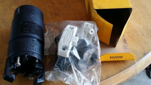 New hubbell hbl21414b hubbellock connector 250/600-v 20/30a 30-amp nib 21414b for sale