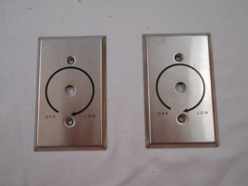 Lot of 2 One Gang, Stainless Steel Wall Plate