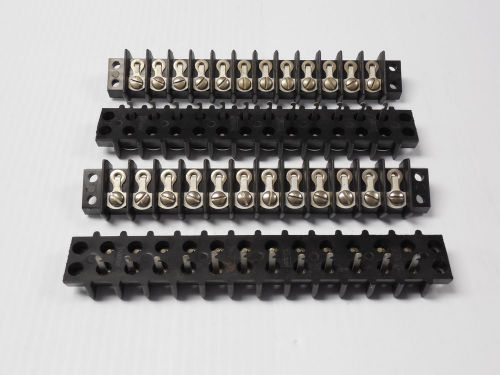 New lot of 4 cinch barrier terminal block strip 12 position for sale