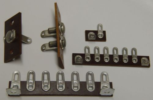 Lot of 5 Clean Unused Phenolic Screw &amp; Nonscrew-Type Terminal Strips