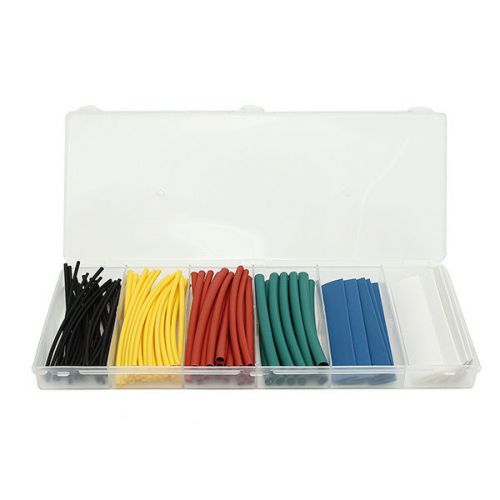 100pcs assorted 6color 6size ?1.5-13mm 100mm 2:1 heat shrink tubing wrap kit box for sale