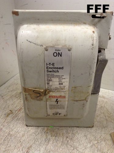 Ite heavy duty vacu-break switch w/clampmatic contacts cat nof351 30a 600vac for sale
